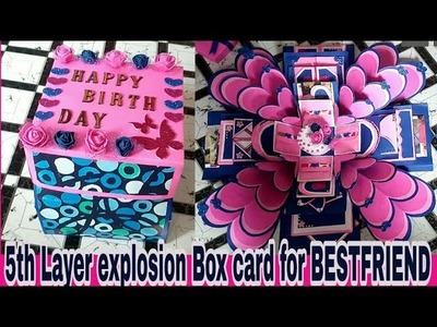5th layer explosion Box card for BEST FRIEND