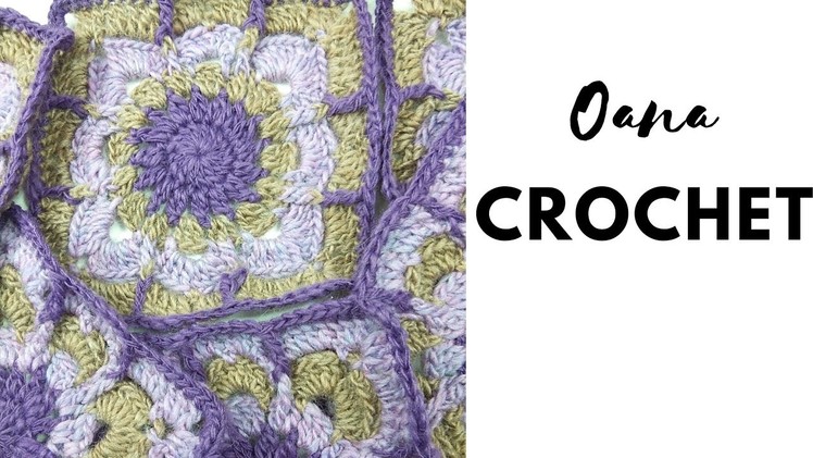 Beautiful square motif crochet tutorial by Oana