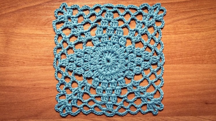 Crochet Lace Square Motif Tutorial Part 1