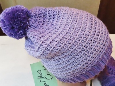 Crochet Shades of Violet Slouchy Hat Part 2
