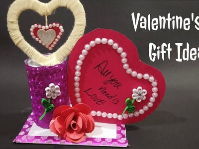 DIY ♥️ Heart Showpiece. Valentines Day Gift idea 2019. Best out of waste | Simple Artworks