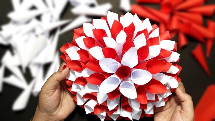 DIY Paper Flower - Easy to Make Handmade Paper Puffy Flower