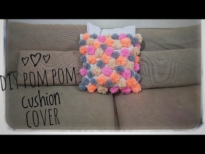 DIY # pom pom cushion cover