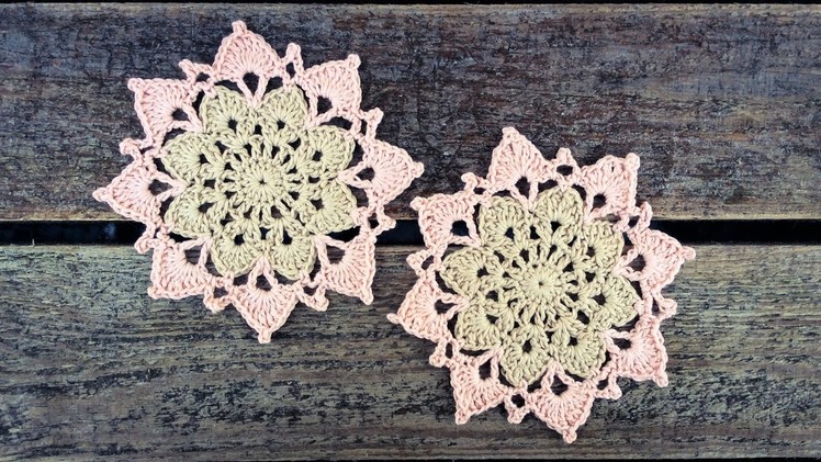 Easy Crochet Flower Coaster Tutorial