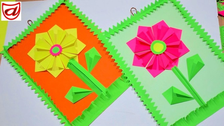 Easy handmade wall Hanging to decor your Room | DIY home decor ideas | Paper flower craft