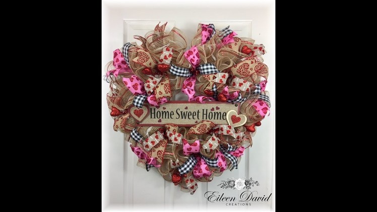 Heart Shaped Valentines Day Wreath