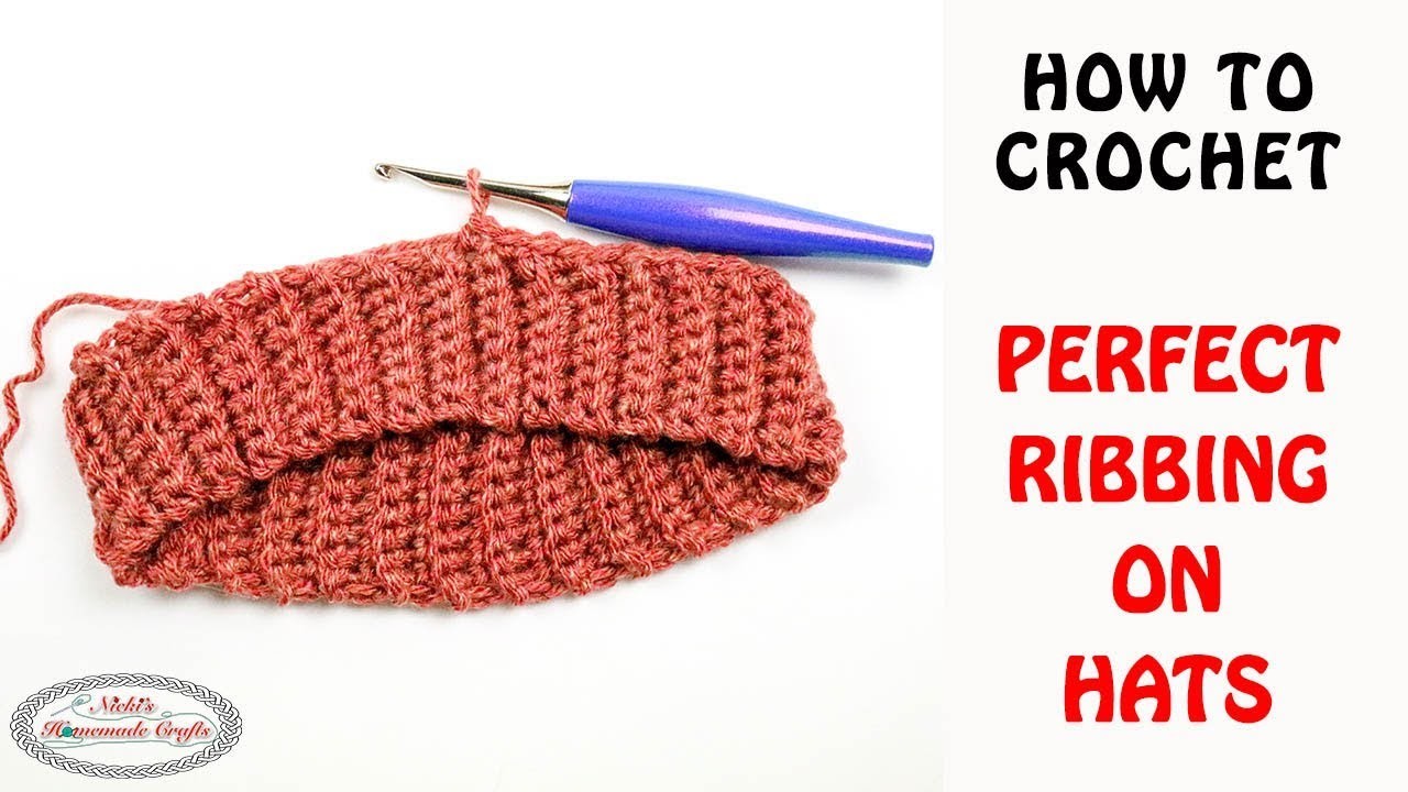 How to Crochet RIBBING on HATS Bottom Up