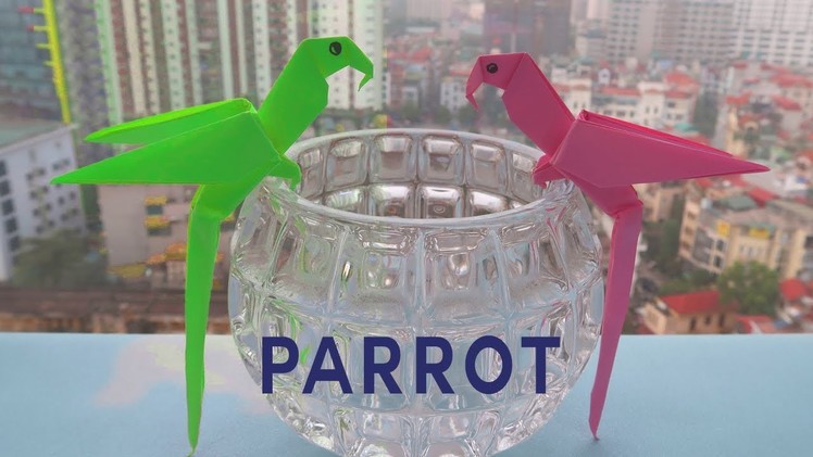 How to Make a Paper Parrot, Origami Parrot from Paper