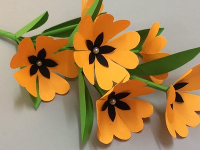How to Make Beautiful Flower with Paper - Making Paper Flowers Step by Step - DIY Paper Crafts