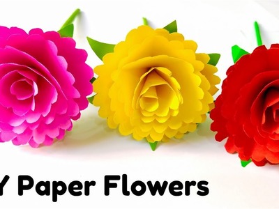 How to make Paper Flower.Paper Art & Craft.Tutorial