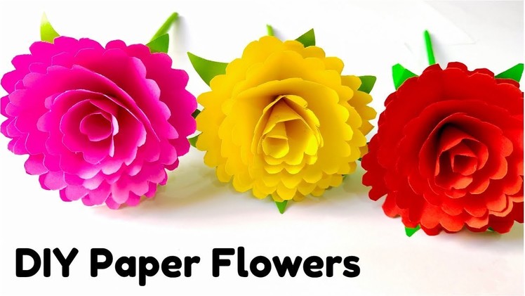 How to make Paper Flower.Paper Art & Craft.Tutorial