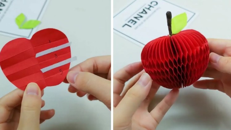 Origami Fruit: How to Make a Apple Fruit With Paper - Origami Easy