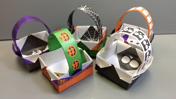 Origami Halloween Basket - Print Your Own Paper!