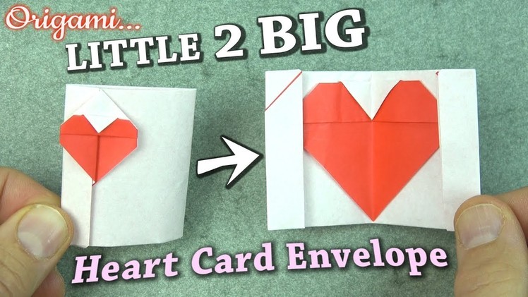 Origami Little 2 BIG Heart Card Envelope