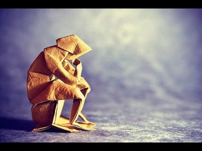 Origami The Thinker (Rodin) by Neal Elias