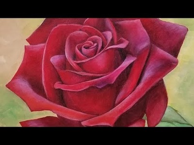 Red Rose Acrylic Painting LIVE Tutorial