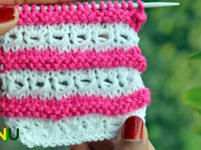 Two color knit sweater pattern design