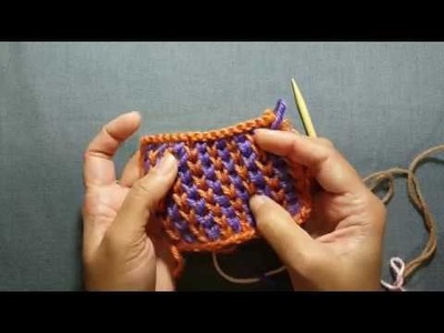 2-color Honeycomb Brioche Stitch (simpler version): a Knittycat's Knits tutorial