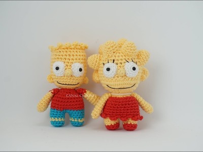 Bart y Lisa Simpson amigurumi tutorial