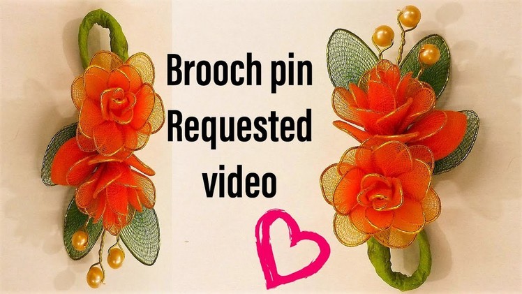 Brooch pin with nylon stocking {How to} (Req video)