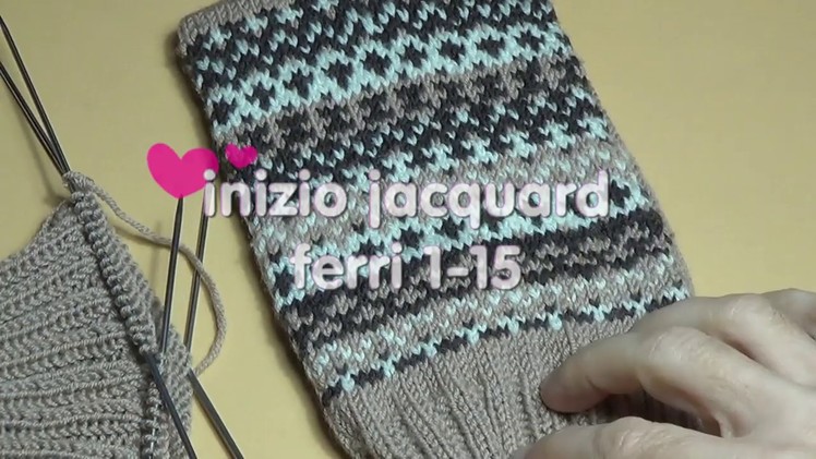 Calzini jacquard (fair isle socks) ---ferri 1-15--