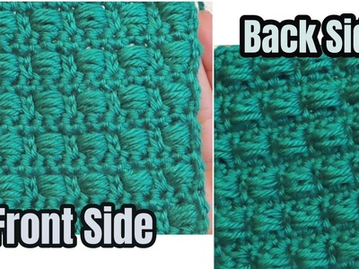 Crochet a Square with blocked puff stitch