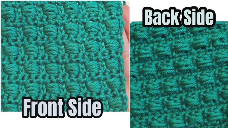 Crochet a Square with blocked puff stitch