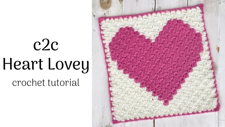 Crochet baby blanket | crochet lovey blanket | c2c crochet | heart pixel square art crochet blanket
