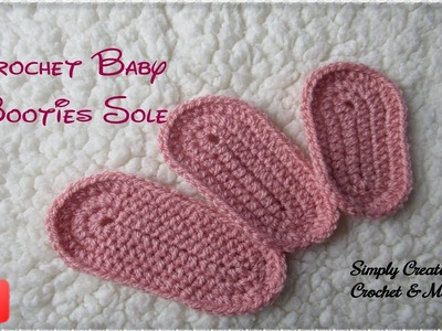 Crochet Baby Bootie Sole | size from 0-1 year