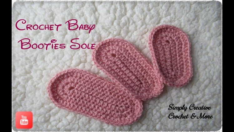 Crochet Baby Bootie Sole | size from 0-1 year