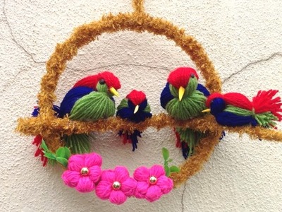 DIY Bird wall decor.best reuse idea. lovebird making.Best out of waste