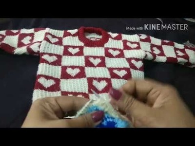 Double colour sweater design in hindi