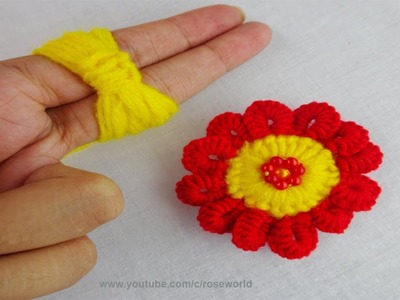 Hand embroidery super easy beautiful flower embroidery tricks
