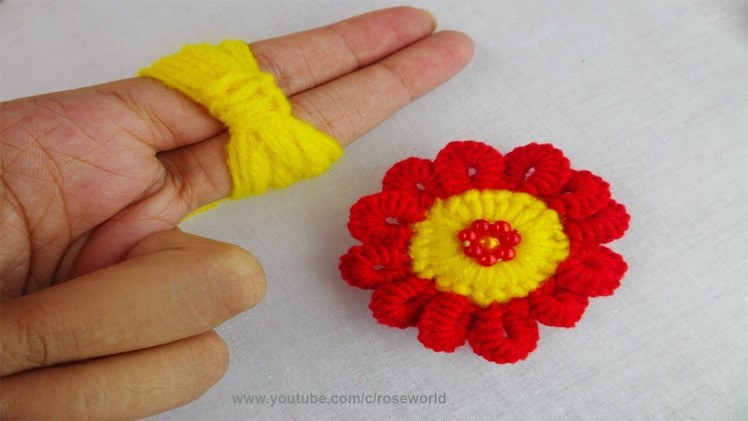 Hand embroidery super easy beautiful flower embroidery tricks