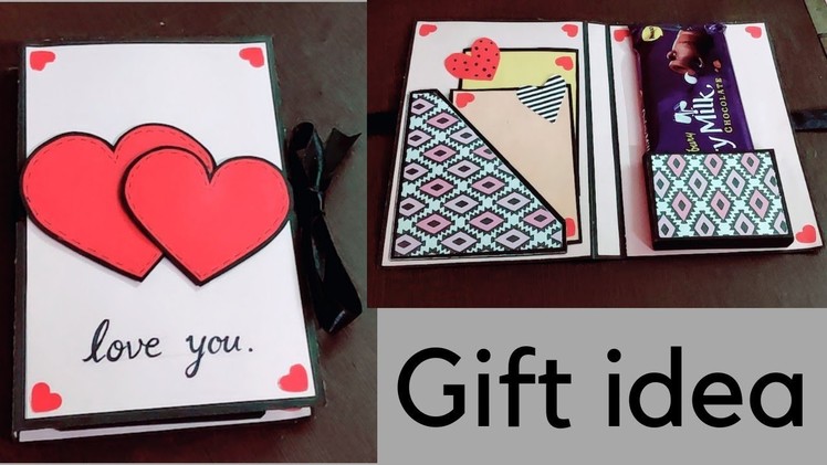 Handmade valentines day card\gift idea \how to make card for valentines day\card for chocolate day