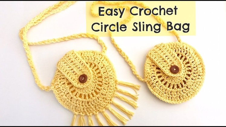How to Crochet Circle Sling Bag tutorial