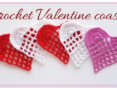 How to crochet Valentine coaster
