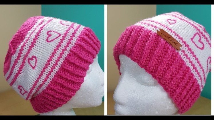 How to knit a hat for Valentines day