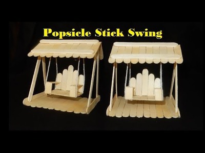 How to make Popsicle swing || Ice cream stick Swing || Miniature Swing or Jhula
