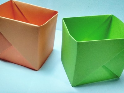 How to make Strong Paper Box Without Glue || Easy Paper Crafts || Origami Tutorial step by step