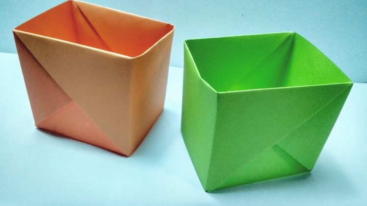 How to make Strong Paper Box Without Glue || Easy Paper Crafts || Origami Tutorial step by step