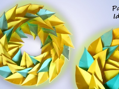 How to make WREATH from paper | HOME DECORATION