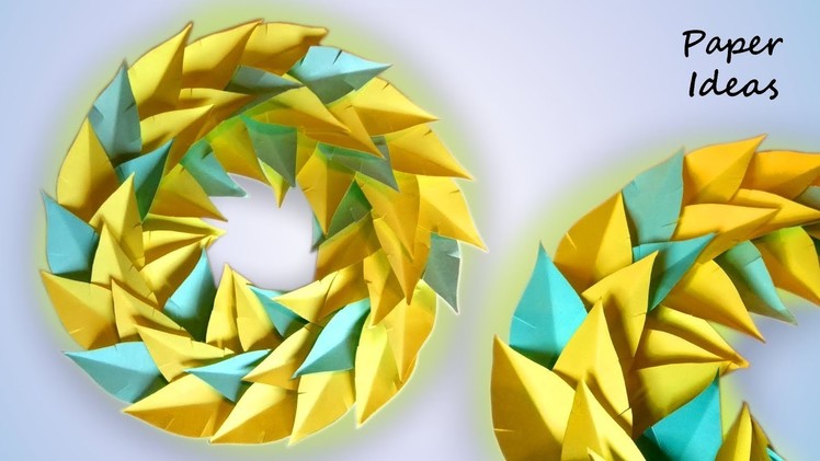 How to make WREATH from paper | HOME DECORATION