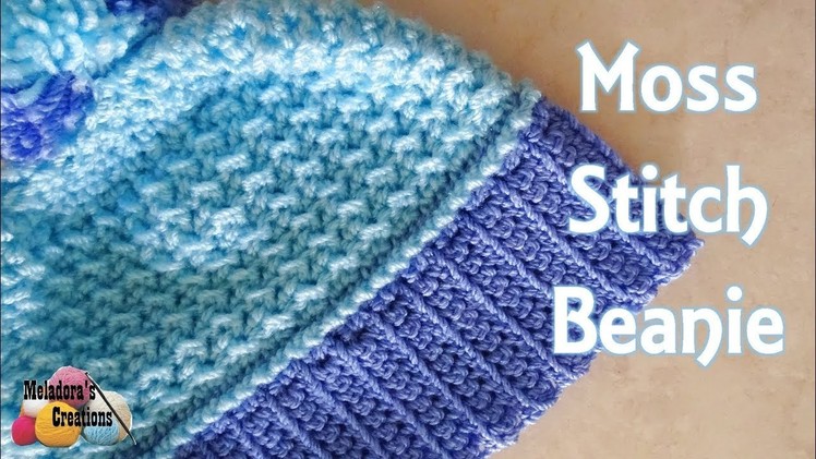 Moss Stitch Beanie REVISED - Right Handed Crochet Beanie Tutorial