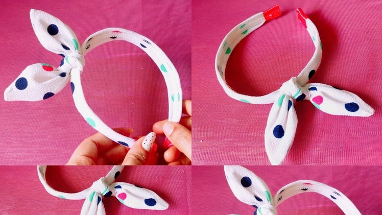 Rabbit ear headband DIY.how to make rabbit ear headband.Malayalam video