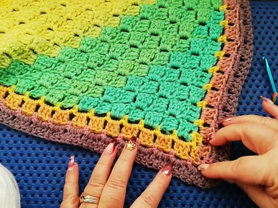 Simple border for c2c, easy crochet tutorial Crochet Nuts