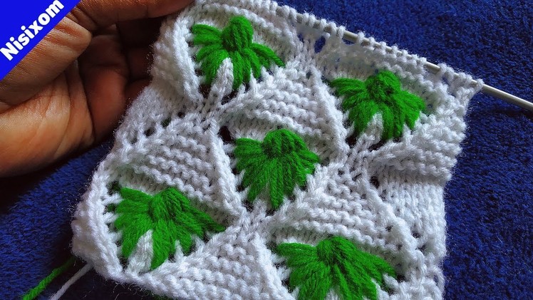 Triangle Flower knitting or cardigan Design for Baby Sweater