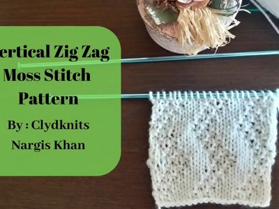 Vertical Zig Zag Moss Stitch Pattern By Clydknits