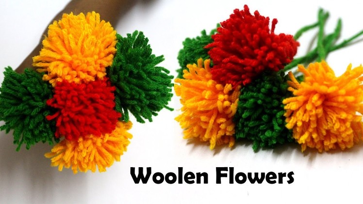 Woolen Thread Flower Making Step by Step | Woolen Flower Design