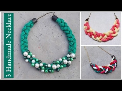 3 Handmade Necklace Ideas | How To Make Thread Necklace At Home |Creation&you